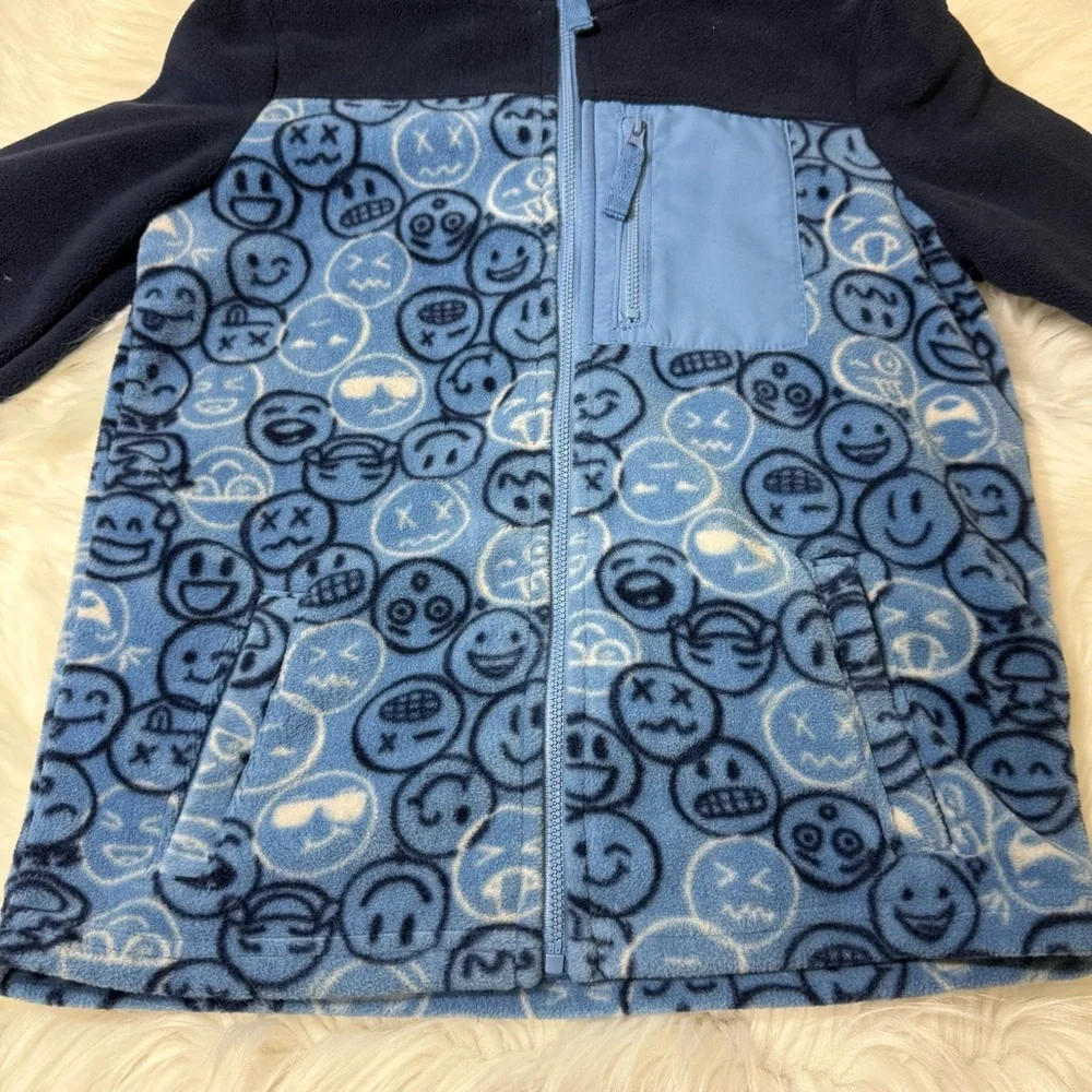 Jumping Beans Blue Zip Up Fleece Jacket - Boys Size 8